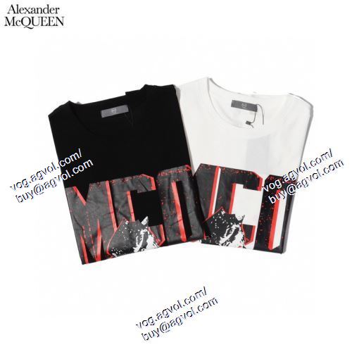  2色可選 2021春夏 alexander mcqueenスーパーコピー 贈り物にも◎ 半袖Tシャツアレキサンダー マックイーン alexander mcqueen 