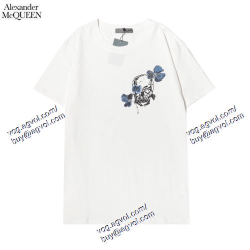  耐久性に優れ 2021春夏 2色可選 半袖Tシャツ アレキサンダー マックイーン alexander mcqueen alexander mcqueenスーパーコピー 代引