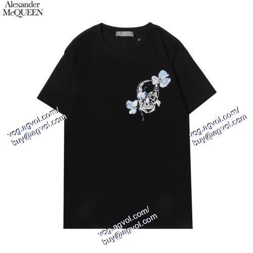  耐久性に優れ 2021春夏 2色可選 半袖Tシャツ アレキサンダー マックイーン alexander mcqueen alexander mcqueenスーパーコピー 代引