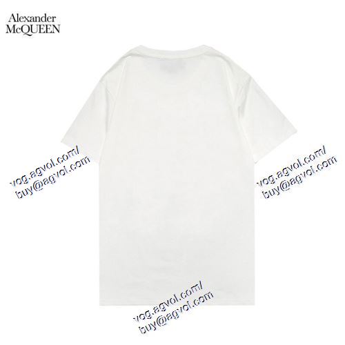  耐久性に優れ 2021春夏 2色可選 半袖Tシャツ アレキサンダー マックイーン alexander mcqueen alexander mcqueenスーパーコピー 代引