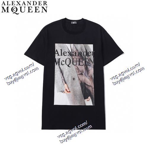 2021春夏 半袖Tシャツ アレキサンダー マックイーン alexander mcqueen 注目のアイテム 2色可選 alexander mcqueenブランド コピー 
