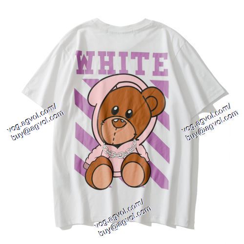  OFF-WHITE オフホワイトスーパーコピー 半袖Tシャツ Off-White オフホワイト 2021春夏 2色可選 首胸ロゴ  