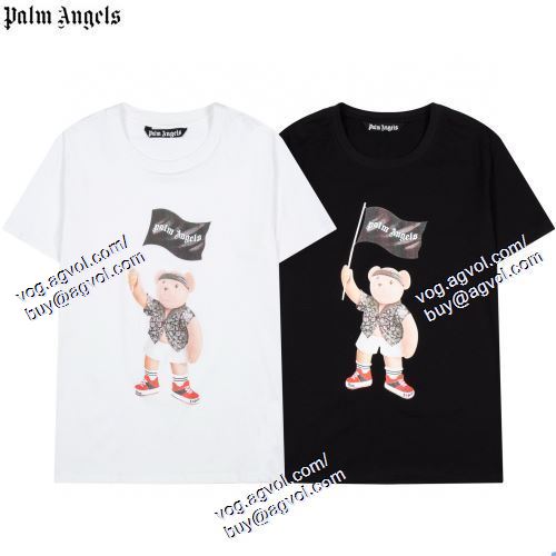  2021春夏 半袖Tシャツ Palm Angelsコピー 2色可選 首胸ロゴ パーム・エンジェルス Palm Angels