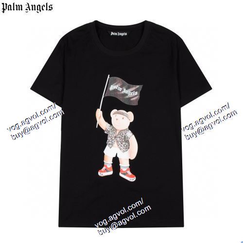  2021春夏 半袖Tシャツ Palm Angelsコピー 2色可選 首胸ロゴ パーム・エンジェルス Palm Angels