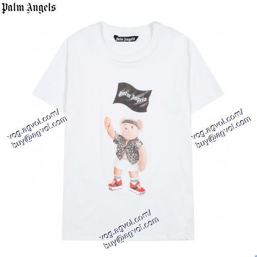  2021春夏 半袖Tシャツ Palm Angelsコピー 2色可選 首胸ロゴ パーム・エンジェルス Palm Angels