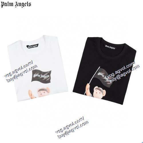  2021春夏 半袖Tシャツ Palm Angelsコピー 2色可選 首胸ロゴ パーム・エンジェルス Palm Angels