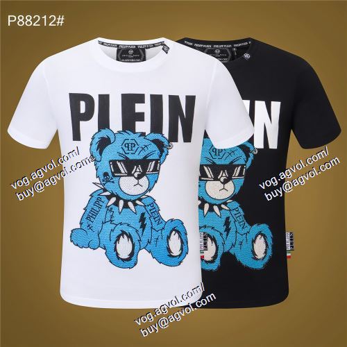  高級感を引き立てる 2021春夏 PHILIPP PLEINスーパーコピー 激安 半袖Tシャツ 2色可選 フィリッププレイン PHILIPP PLEIN