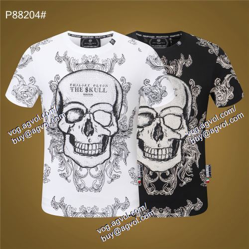  PHILIPP PLEINブランドコピー 半袖Tシャツ フィリッププレイン PHILIPP PLEIN 2021春夏 落ち着いた感覚 2色可選