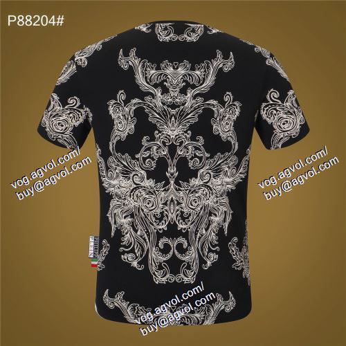  PHILIPP PLEINブランドコピー 半袖Tシャツ フィリッププレイン PHILIPP PLEIN 2021春夏 落ち着いた感覚 2色可選