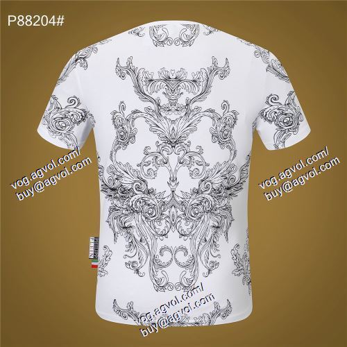  PHILIPP PLEINブランドコピー 半袖Tシャツ フィリッププレイン PHILIPP PLEIN 2021春夏 落ち着いた感覚 2色可選