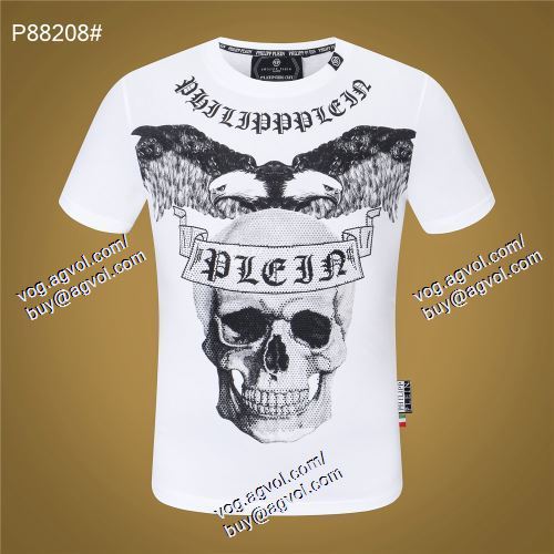  PHILIPP PLEINブランド 偽物 通販 2色可選 半袖Tシャツ フィリッププレイン PHILIPP PLEIN 2021春夏 お洒落に魅せる