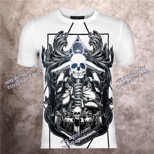  セール中 PHILIPP PLEINブランド 偽物 通販 2色可選 半袖Tシャツ フィリッププレイン PHILIPP PLEIN 2021春夏