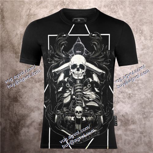  セール中 PHILIPP PLEINブランド 偽物 通販 2色可選 半袖Tシャツ フィリッププレイン PHILIPP PLEIN 2021春夏