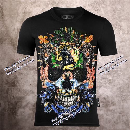  フィリッププレイン PHILIPP PLEIN 2色可選 上質 大人気！ 2021春夏 半袖Tシャツ PHILIPP PLEINコピーブランド