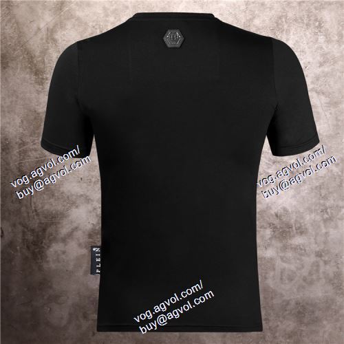  PHILIPP PLEIN偽物ブランド 半袖Tシャツ フィリッププレイン PHILIPP PLEIN 首胸ロゴ 2021春夏