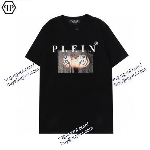  2021春夏 首胸ロゴ フィリッププレイン PHILIPP 2色可選 PLEIN PHILIPP PLEINコピー 半袖Tシャツ 