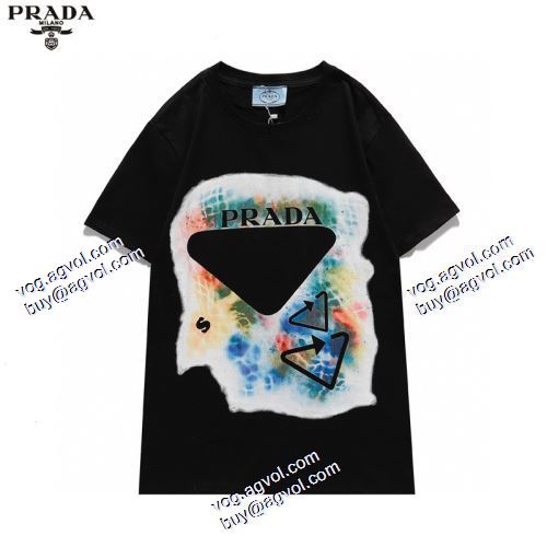PRADAブランド 偽物 通販 半袖シャツ 2色可選 プラダ PRADA 2021春夏 上品な輝きを放つ形  