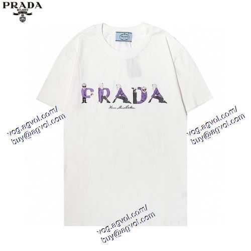  半袖Tシャツ プラダ PRADA 2021春夏 人気が爆発  PRADAコピー ブランド 2色可選 
