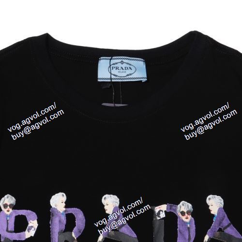  半袖Tシャツ プラダ PRADA 2021春夏 人気が爆発  PRADAコピー ブランド 2色可選 