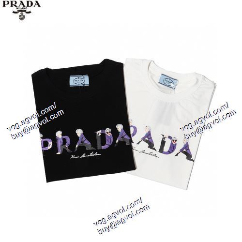  半袖Tシャツ プラダ PRADA 2021春夏 人気が爆発  PRADAコピー ブランド 2色可選 