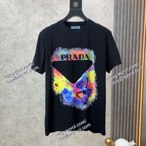  PRADAブランド 偽物 通販 プラダ PRADA 2021春夏 2色可選 半袖Tシャツ 個性派