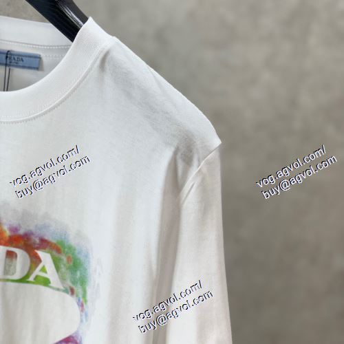  PRADAブランド 偽物 通販 プラダ PRADA 2021春夏 2色可選 半袖Tシャツ 個性派