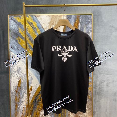  2021春夏 2色可選 半袖Tシャツ PRADAスーパーコピー 激安 欧米韓流/雑誌  プラダ PRADA 