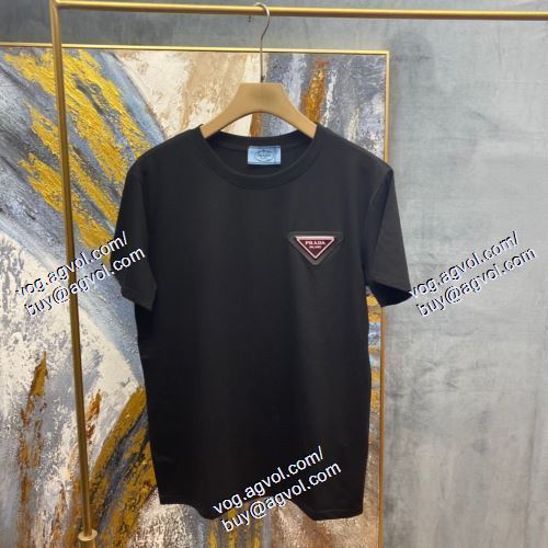  プラダ PRADA 2021春夏 ◆モデル愛用◆ PRADAコピーブランド 2色可選 半袖Tシャツ