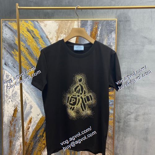  PRADAコピーブランド 2色可選 半袖Tシャツ プラダ PRADA 超人気美品◆ 2021春夏