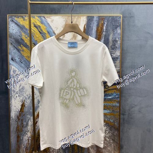  PRADAコピーブランド 2色可選 半袖Tシャツ プラダ PRADA 超人気美品◆ 2021春夏