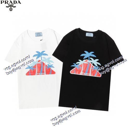  存在感◎ プラダ PRADA 2色可選 半袖Tシャツ 2021春夏 PRADAブランドコピー