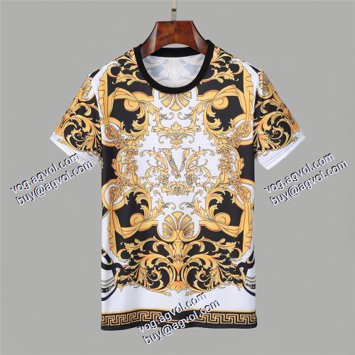 VERSACEブランドスーパーコピー 半袖シャツ 2021春夏 ヴェルサーチVERSACE 派手 