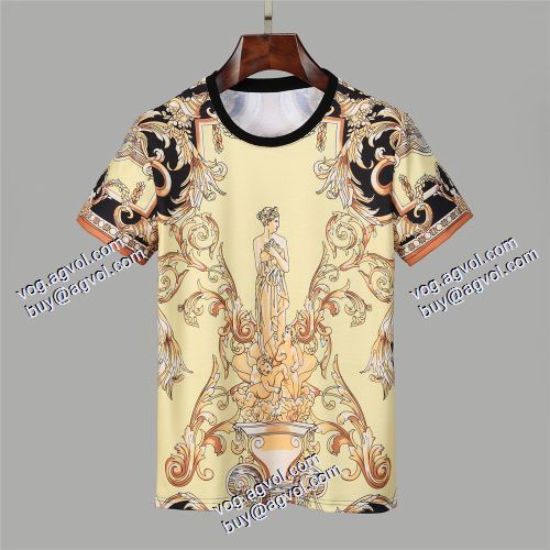 VERSACE偽物ブランド 海外セレブ愛用 ヴェルサーチVERSACE 半袖シャツ 2021春夏