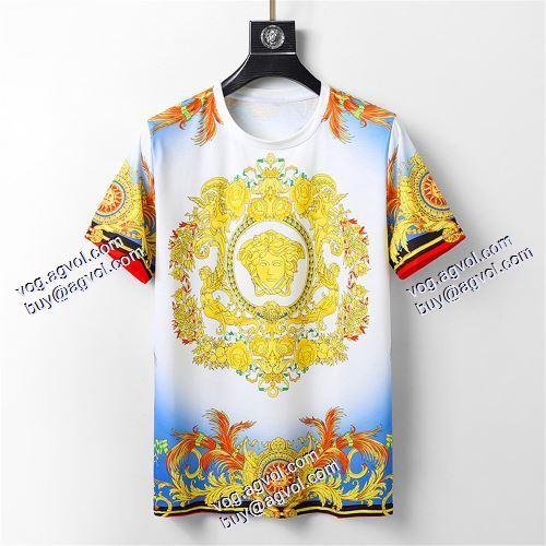 半袖シャツ 2021春夏 ヴェルサーチVERSACE 風合いが出る VERSACEコピー ブランド 