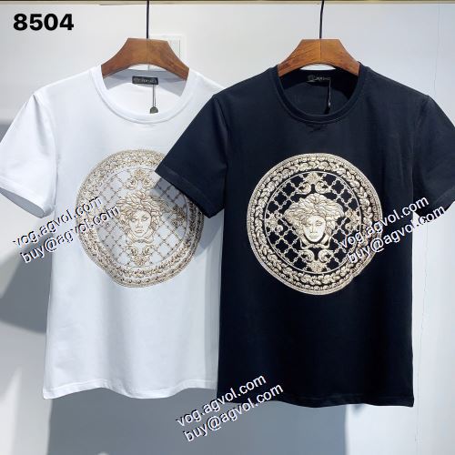 コスパ最高のプライス 半袖シャツ2色可選 ヴェルサーチVERSACE 2021春夏 VERSACEコピー ブランド