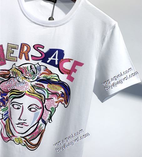 2021春夏 半袖シャツ ヴェルサーチVERSACE 2色可選 今買い◎得 VERSACEスーパーコピー 