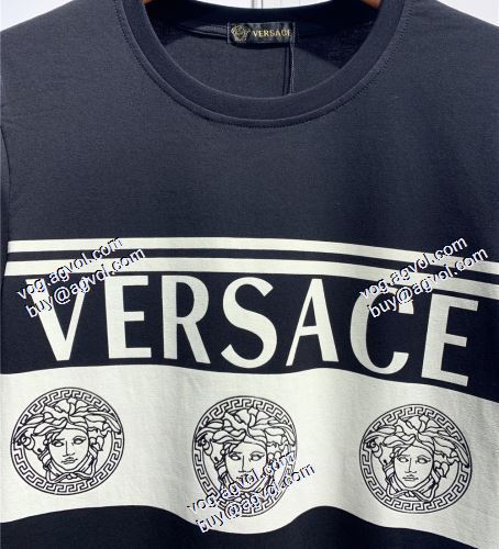 2021春夏 半袖シャツ 個性的なデザ ヴェルサーチVERSACE ヴェルサーチコピーブランド 激安 2色可選