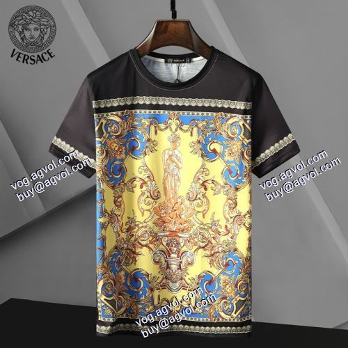 半袖シャツ 2021春夏 海外セレブ愛用 ヴェルサーチコピー ヴェルサーチVERSACE 
