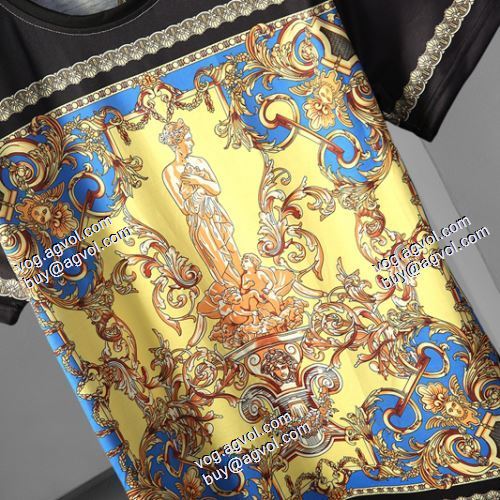 半袖シャツ 2021春夏 海外セレブ愛用 ヴェルサーチコピー ヴェルサーチVERSACE 