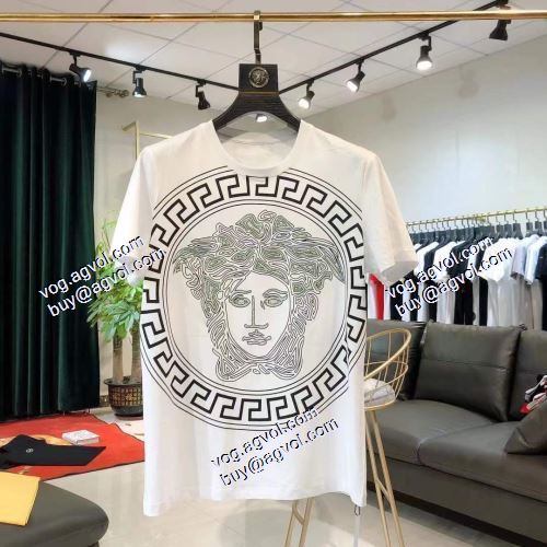  VERSACEスーパーコピー 代引  2色可選  売れ筋のいい  半袖シャツ  ヴェルサーチVERSACE  2021春夏