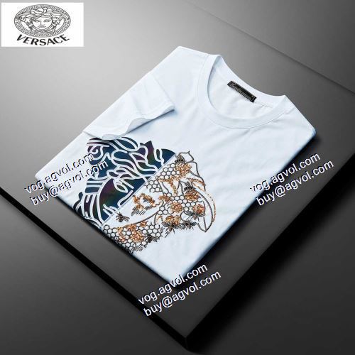  2021春夏  ヴェルサーチVERSACE  デザイン性の高い  2色可選  VERSACEコピー  半袖シャツ 