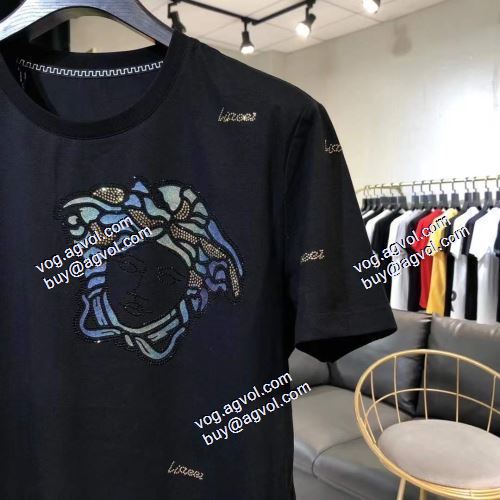  半袖シャツ  存在感のある  2色可選  2021春夏  VERSACEブランド 偽物 通販  ヴェルサーチVERSACE