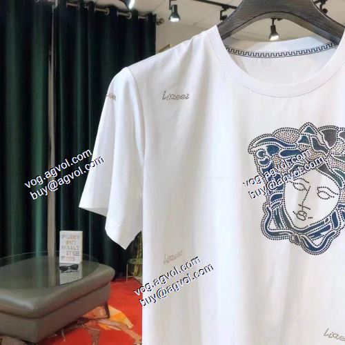  半袖シャツ  存在感のある  2色可選  2021春夏  VERSACEブランド 偽物 通販  ヴェルサーチVERSACE