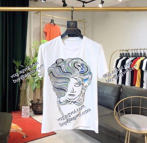  2021春夏  ヴェルサーチVERSACE  半袖シャツ 2色可選  VERSACEコピーブランド  ファッション 人気 