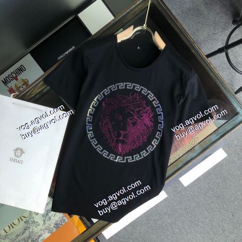  半袖シャツ  2色可選  ヴェルサーチVERSACE  コスパ最高のプライス  2021春夏  VERSACE偽物ブランド 