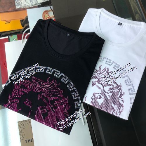  半袖シャツ  2色可選  ヴェルサーチVERSACE  コスパ最高のプライス  2021春夏  VERSACE偽物ブランド 