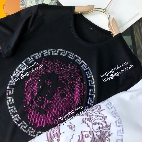  半袖シャツ  2色可選  ヴェルサーチVERSACE  コスパ最高のプライス  2021春夏  VERSACE偽物ブランド 