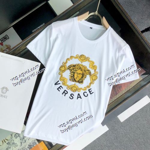  VERSACEコピー ブランド  美品！ 2021春夏  2色可選  ヴェルサーチVERSACE  半袖シャツ