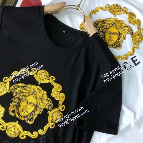  VERSACEコピー ブランド  美品！ 2021春夏  2色可選  ヴェルサーチVERSACE  半袖シャツ