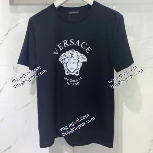  2色可選  お買得  VERSACEスーパーコピー 代引  半袖シャツ  ヴェルサーチVERSACE  2021春夏 